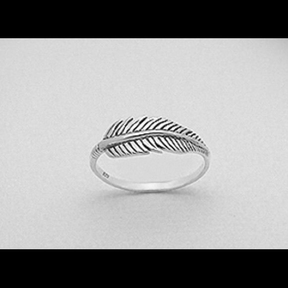GrisGris Galleries Collection Jewelry - Sterling Silver Feather Ring size 7 ~